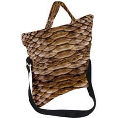 Reptile Skin Pattern 11 Fold Over Handle Tote Bag by skindeep