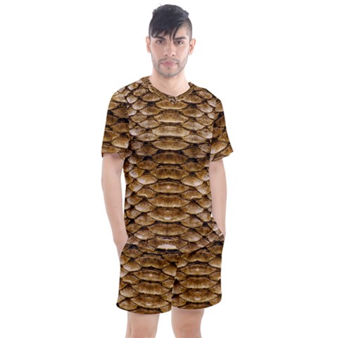 Reptile Skin Pattern 11 Men s Mesh Tee And Shorts Set by skindeep