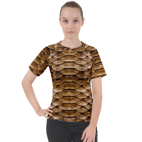 Reptile Skin Pattern 11 Women s Sport Raglan Tee by skindeep