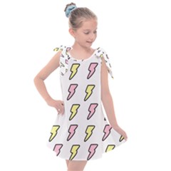 Pattern Cute Flash Design Kids  Tie Up Tunic Dress by brightlightarts