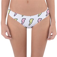 Pattern Cute Flash Design Reversible Hipster Bikini Bottoms by brightlightarts