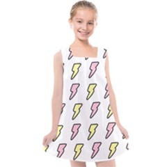 Pattern Cute Flash Design Kids  Cross Back Dress by brightlightarts