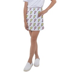 Pattern Cute Flash Design Kids  Tennis Skirt by brightlightarts