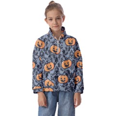 Halloween Jack O Lantern Kids  Half Zip Hoodie by InPlainSightStyle