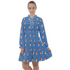 Cute Corgi Dogs All Frills Chiffon Dress by SychEva