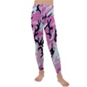 Pink Camouflage Kids  Lightweight Velour Leggings View1