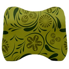 Folk Flowers Pattern  Velour Head Support Cushion by Eskimos