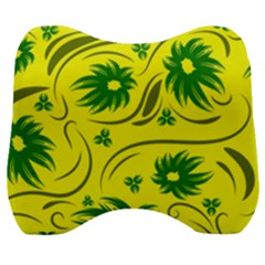 Folk Flowers Pattern  Velour Head Support Cushion by Eskimos