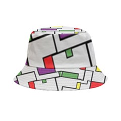 Colorful Rectangles Inside Out Bucket Hat by LalyLauraFLM