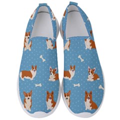 Cute Corgi Dogs Men s Slip On Sneakers by SychEva