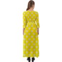 Purple Hearts On Yellow Background Button Up Maxi Dress View2