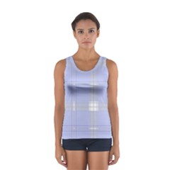 Lighblu Plaid Sport Tank Top  by snowwhitegirl