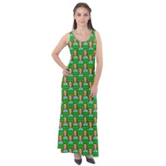 Girl Green Sleeveless Velour Maxi Dress by snowwhitegirl