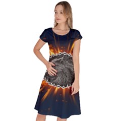 Beast Classic Short Sleeve Dress by Sparkle