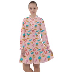 Funny Sweets With Teeth All Frills Chiffon Dress by SychEva