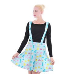 Arcade Dreams Blue  Suspender Skater Skirt by thePastelAbomination