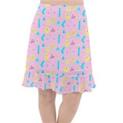 Arcade Dreams Pink Fishtail Chiffon Skirt by thePastelAbomination