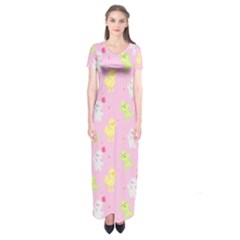 Pastel Adventure Short Sleeve Maxi Dress by thePastelAbomination