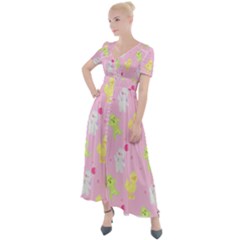 Pastel Adventure Button Up Short Sleeve Maxi Dress by thePastelAbomination