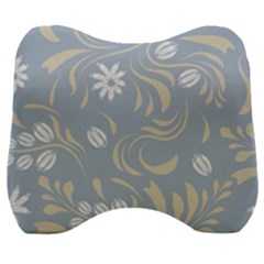 Folk Flowers Pattern Floral Surface Design Seamless Pattern Velour Head Support Cushion by Eskimos