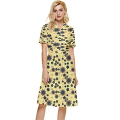 Floral Button Top Knee Length Dress by Sparkle