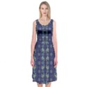 Flowers Pattern Midi Sleeveless Dress View1