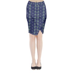 Flowers Pattern Midi Wrap Pencil Skirt by Sparkle