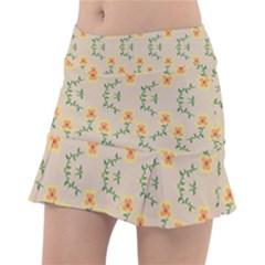 Flowers Pattern Classic Tennis Skirt by Sparkle