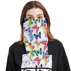 Bright Butterflies Circle In The Air Face Covering Bandana (triangle) by SychEva