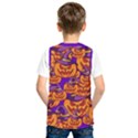 Purple and orange pumpkins, crazy Halloween pattern, Jack o  Lantern Kids  Basketball Tank Top View2