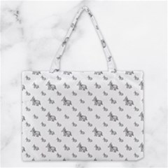 Grey Unicorn Sketchy Style Motif Drawing Pattern Medium Tote Bag by dflcprintsclothing