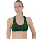 Halloween Pumkin Lady In The Rain Criss Cross Racerback Sports Bra View1