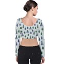 Coniferous Forest Velvet Long Sleeve Crop Top View2