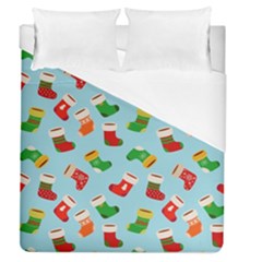 Christmas Socks Duvet Cover (queen Size) by SychEva