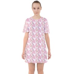 Floral Sixties Short Sleeve Mini Dress by Sparkle