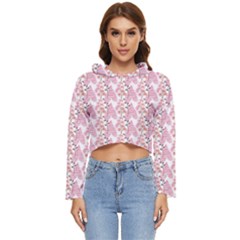 Floral Women s Lightweight Cropped Hoodie by Sparkle