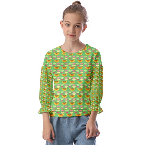 Fruits Kids  Cuff Sleeve Top by Sparkle