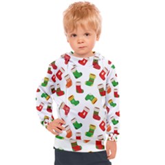 Christmas Socks  Kids  Hooded Pullover by SychEva