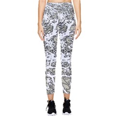 Linear Art Botanic Illustration Pocket Leggings  by dflcprintsclothing