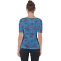 Red Cherries Athletes Shoulder Cut Out Short Sleeve Top View2