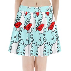 Doodle Poodle  Pleated Mini Skirt by IIPhotographyAndDesigns