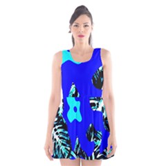 Abstract Tropical Scoop Neck Skater Dress by 3cl3ctix