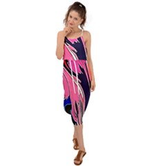 Painted Marble Waist Tie Cover Up Chiffon Dress by 3cl3ctix