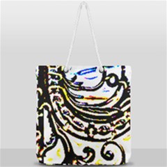 Faux Baroque Print Full Print Rope Handle Tote (large) by 3cl3ctix