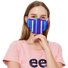 Warped Stripy Dots Fitted Cloth Face Mask (adult) by essentialimage365