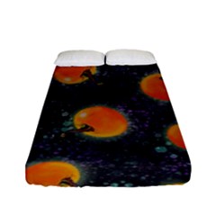 Space Pumpkins Fitted Sheet (full/ Double Size) by SychEva