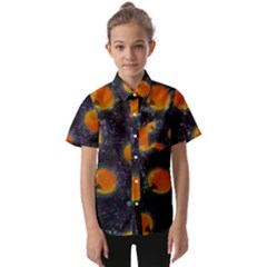 Space Pumpkins Kids  Short Sleeve Shirt by SychEva