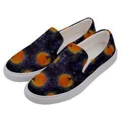 Space Pumpkins Men s Canvas Slip Ons by SychEva