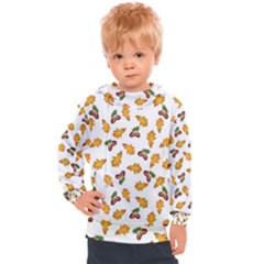 Oak Leaves And Acorns Kids  Hooded Pullover by SychEva