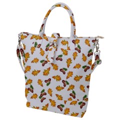 Oak Leaves And Acorns Buckle Top Tote Bag by SychEva